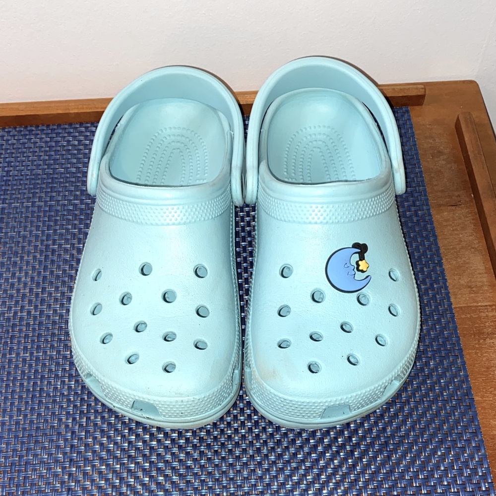 Crocs, EUC, light aqua, sz. 6/8
